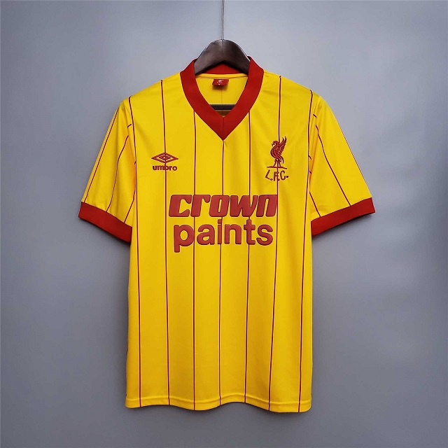 AAA Quality Liverpool 81/84 Away Yellow Soccer Jersey